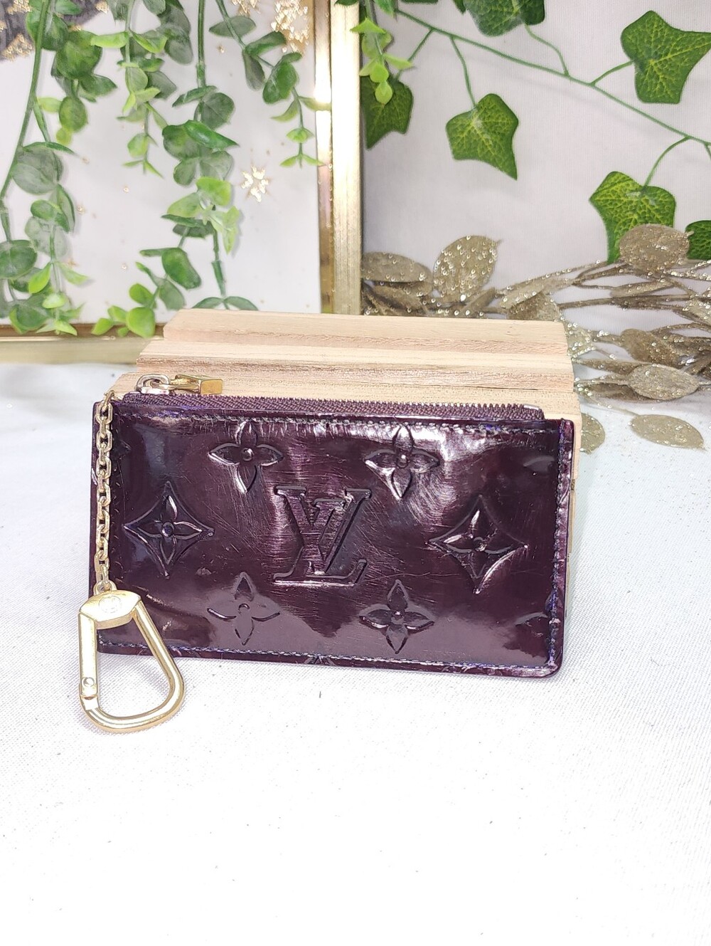 Authentic Louis Vuitton Monogram Vernis Pochette Cles key pouch